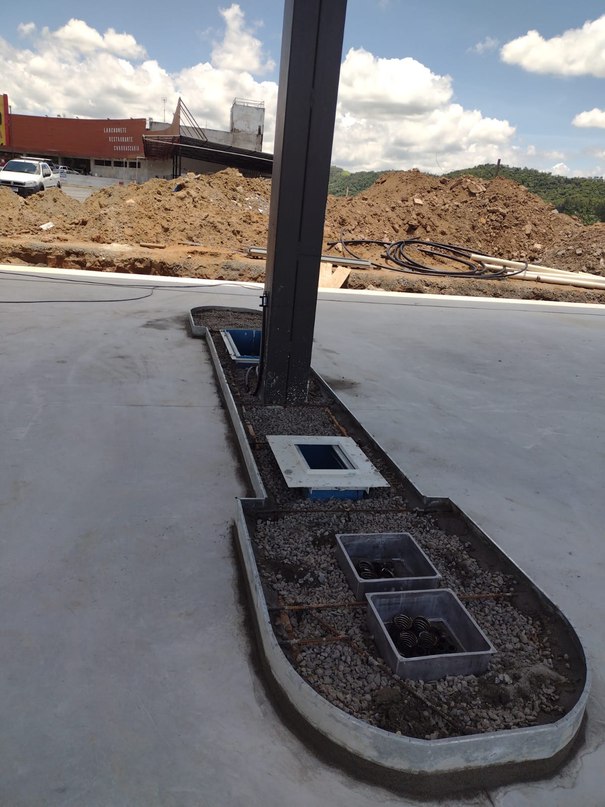 Base de pilar & drenagem